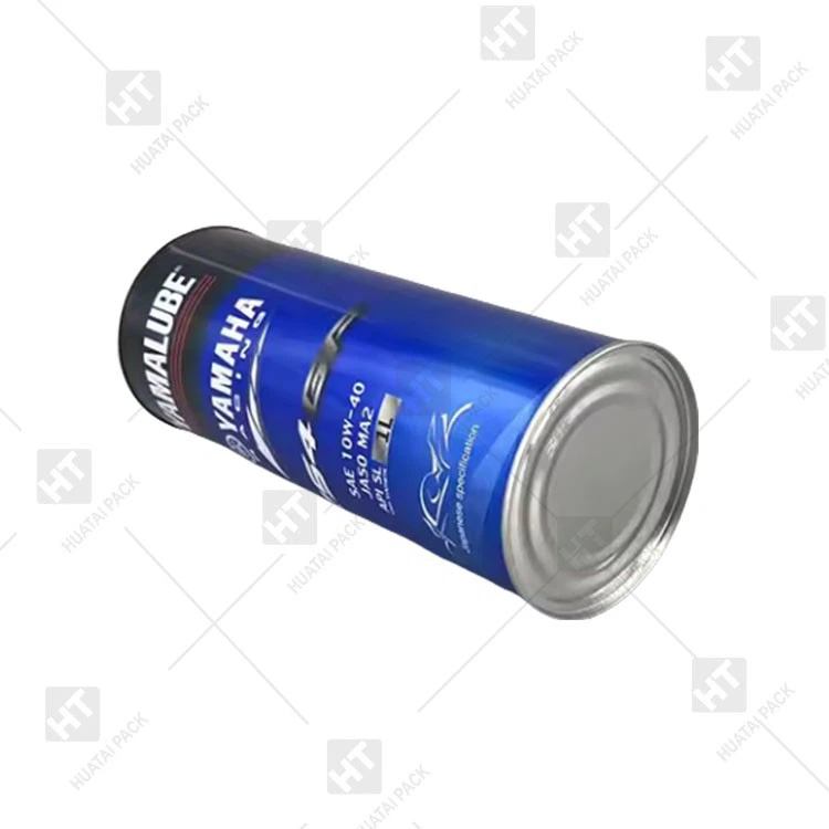 1L Motor Oil Round Tin Can